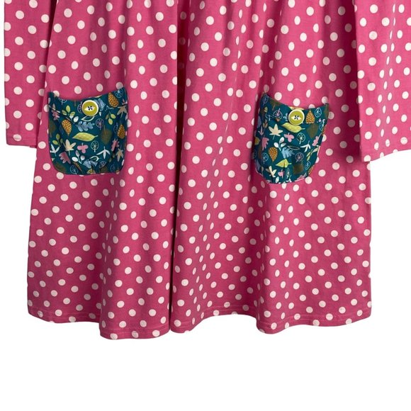 Matilda Jane Dress Girls Collecting Leaves14 Polka Dot Floral Long Sleeve - Picture 4 of 11